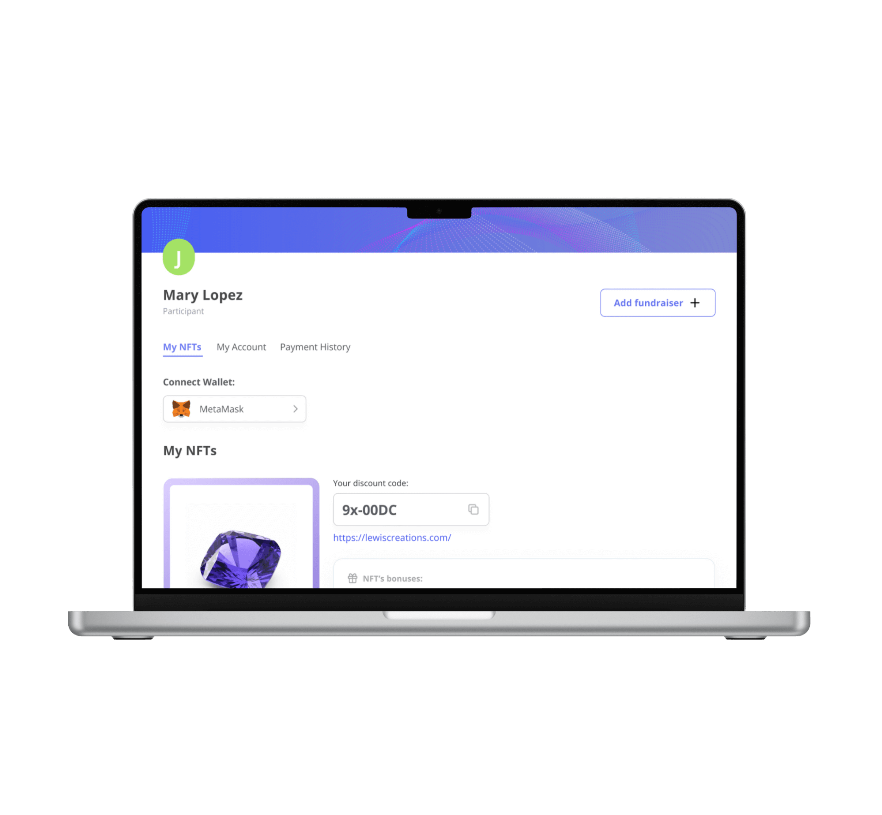 Participant dashboard